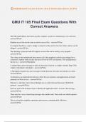 GMU IT 105 Final Exam Questions With Correct Answers