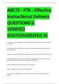 ABCTE - PTK - Effective Instructional Delivery QUESTIONS & VERIFIED SOUTIONS(RATED A)