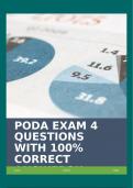 PODA EXAM 4 QUESTIONS WITH 100% CORRECT ANSWERS!!