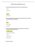 Chamberlain College of Nursing NR507 Week 4 Midterm Exam (Version 2, 50 Q/A) / NR 507 Week 4 Midterm Exam (New 2021): Advanced Pathophysiology