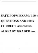 SAFE POPM EXAM / 100 + QUESTIONS AND 100% CORRECT ANSWERS ALREADY GRADED A+.