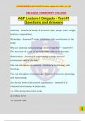 A&P Lecture I Delgado - Test #1 Questions and Answers Anatomy - Answer️️ -study of structure (size, shape, color, weight, location, composition) Physiology - Answer️️ -study of function (the contribution to the body) Why are anatomy and physiology studied