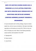 ENPC 6TH EDITION NEWEST EXAMS COMPILATION 2024-2025 WITH UPDATED QUESTIONS AND ANSWERS (VERIFIED ANSWERS)