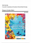 Test Bank - for Varcarolis' Foundations of Psychiatric-Mental Health Nursing 9th Edition by Margaret Jordan Halter, All Chapters | Complete Guide A+