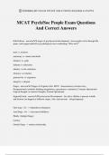 MCAT Psych/Soc People Exam Questions And Correct Answers