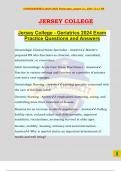 Jersey College - Geriatrics 2024 Exam Practice Questions and Answers