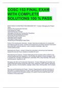 COSC 153 FINAL EXAM WITH COMPLETE SOLUTIONS 100 % PASS 