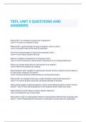 TEFL UNIT 5 QUESTIONS AND ANSWERS