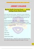 Mental Health Nursing Exam 1 - Jersey College Exam Study Guide