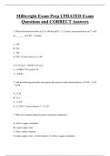 Millwright Exam Prep UPDATED Exam  Questions and CORRECT Answers