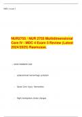 NUR2755 / NUR 2755 Multidimensional Care IV / MDC 4 Exam 3 Review (Latest 2024/2025) Rasmusse.