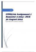 COM3705 Assignment 1 Semester 2 2024 - DUE 30 August 2024