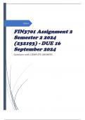 FIN3701 Assignment 2 Semester 2 2024 (232193) - DUE 16 September 2024