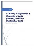 LCP4804 Assignment 2 Semester 2 2024 (201383) - DUE 9 September 2024