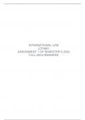 International Law Assignment 1 Semester 2 of 2024 full answers