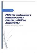 PRF3702 Assignment 1 Semester 2 2024 (533152) - DUE 30 August 2024