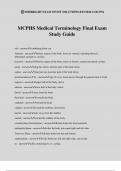 MCPHS Medical Terminology Final Exam Study Guide