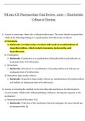 NR 293 ATI Pharmacology Final Review_2020 – Chamberlain College of Nursing.Frequently examined questions. Boost your knowledge with past exam papers containig 103 100% answered questions.