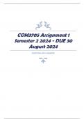 COM3705 Assignment 1 Semester 2 2024 - DUE 30 August 2024