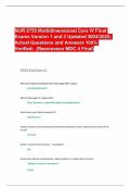  NUR 2755 Multidimensional Care IV Final Exams Version 1 and 2 Updated 2024/2025; Actual Questions and Answers 100% Verified-  (Rasmussen MDC 4 Final)