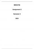 MNO3706 Assignment 3 Semester 2 Due September 2024 (Detailed solution)