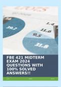 FBE 421 MIDTERM EXAM 2024 QUESTIONS WITH 100% SOLVED ANSWERS!!