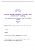 AZ-204: (DEVELOPING SOLUTIONS FOR MICROSOFT AZURE) EXAM |ACCURATE ANSWERS