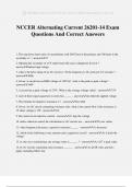 NCCER Alternating Current 26201-14 Exam Questions And Correct Answers