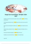 Oregon law Cosmetology/ 150 Q&A/ 2024-2025.