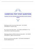 KAISER EKG TEST STUDY QUESTIONS WITH GUARANTEED ACCURATE ANSWERS |VERIFIED