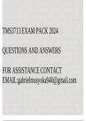 TMS3713 Exam pack 2024(Questions and answers)