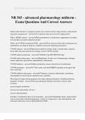 NR 565 - advanced pharmacology midterm - Exam Questions And Correct Answers