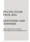 PVL3701 Exam pack 2024(Questions and answers)