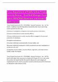 Texas Department of Public Safety Private Security Bureau - Qualified Manager Exam Latest 2024/2025;Questions and Answers 100% Correct