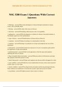 NSG 3280 Exam 1 Questions With Correct Answers