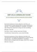 EMT UCLA CARDIOLOGY EXAM WITH GUARANTEED ACCURATE ANSWERS