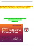 TEST BANK For Karch Focus on Nursing Pharmacology, 9th Edition by Rebecca Tucker, Verified Chapters 1 - 59, Complete Newest Version.