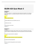 BUSN 420 Quiz Week 5 (Version 1) DEVRY UNIVERSITY BUSN 420 WEEK  QUIZ WITH LATEST SOLUTIONS