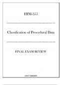 (GCU) HIM-355 Classification of Procedural Data - Final Exam Review 20242025.