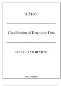 (GCU) HIM-350 Classification of Diagnostic Data - Final Exam Review 20242025.