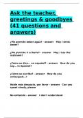 Ask the teacher, greetings & goodbyes (41 questions and answers).