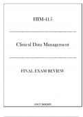 (GCU) HIM-415 Clinical Data Management - Final Exam Review 20242025