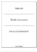 (GCU) NRS-420 Health Assessment - Final Exam Review 20242025