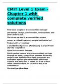 CMIT Level 1 Exam - Chapter 1 with complete verified solutions.