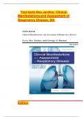 Test Bank - Clinical Manifestations and Assessment of Respiratory Disease, 8th Edition (Des Jardins, 2020), Chapter 1-45 | All Chapters