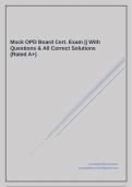 Mock OPD Board Cert. Exam || With Questions & All Correct Solutions (Rated A+)