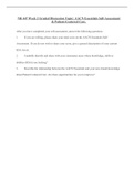 NR 447 Week 2 Graded Discussion Topic: AACN Essentials Self-Assessment & Patient-Centered Care.