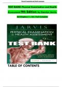 TEST BANK - Carolyn Jarvis, Physical Examination and Health Assessment 9th Edition, Verified Chapters 1 - 32, Complete Newest Version