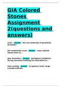 GIA Colored Stones Assignment 2(questions and answers)