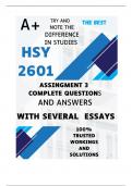 HSY2601 Assignment 3 (COMPLETE ANSWERS) Semester 2 2024 - DUE 11 September 2024